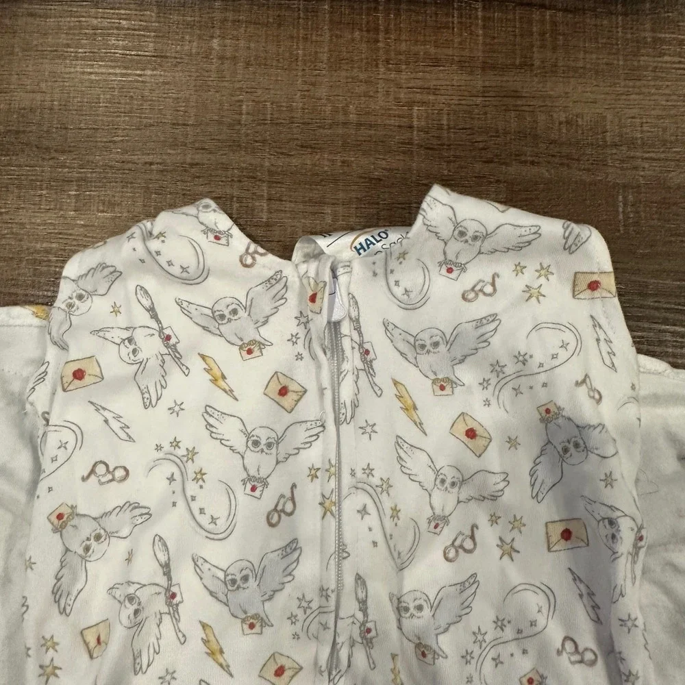 HALO SleepSack Swaddle Harry Potter Wizarding World Hedwig White Small 3-6M